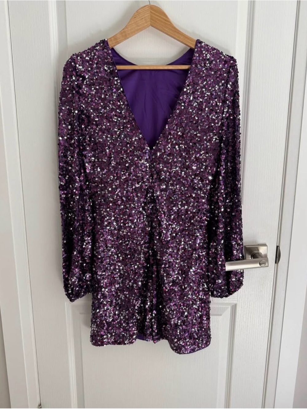 Ever New Sequin Long Sleeve Mini Dress - Picture 3 of 3